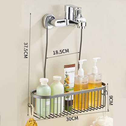 Aluminium Bathroom Shelf Without Drilling Shower Shelf Shelves Shampoo Holder Basket Storage Organizer Bathroom Accessories    Home Decor Supply | Online Retail | ShoreShopper.com