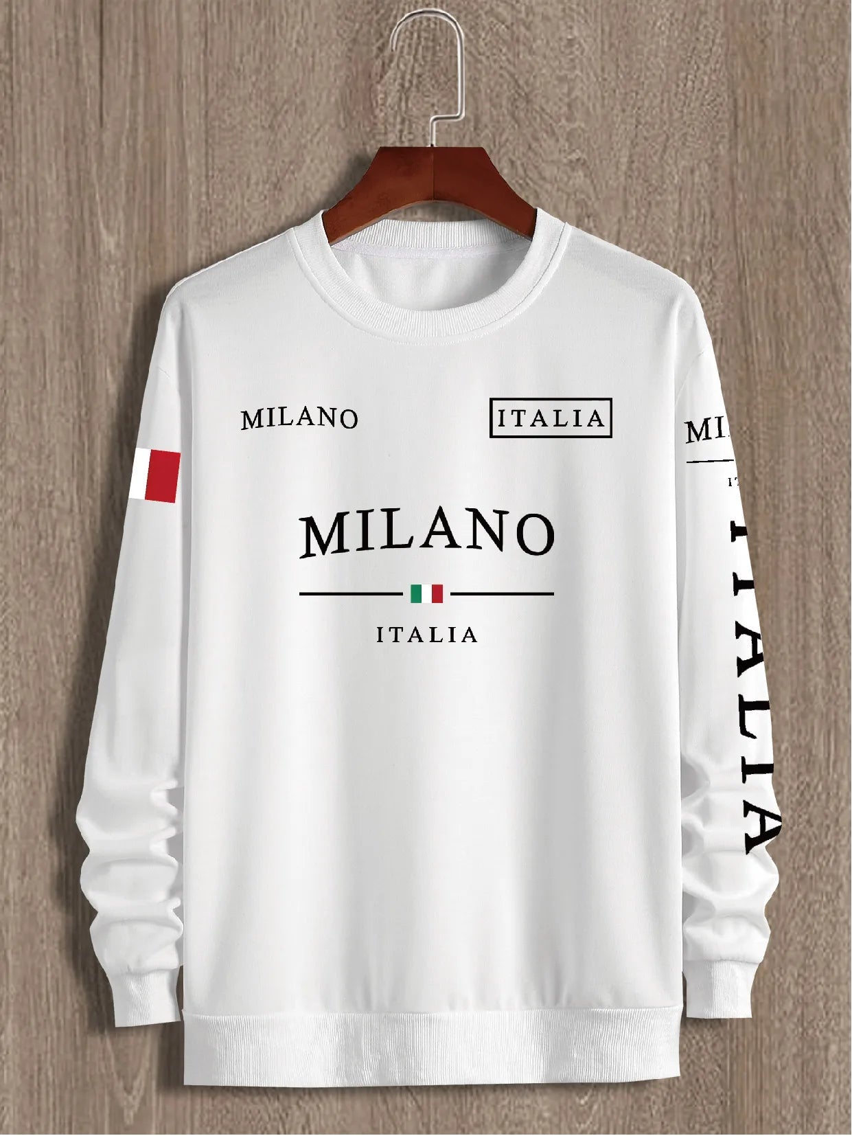 Men's 100% pure cotton summer loose comfortable casual  PARIS print large round neck long sleeve T-shirt top    Home Decor Supply | Online Retail | ShoreShopper.com