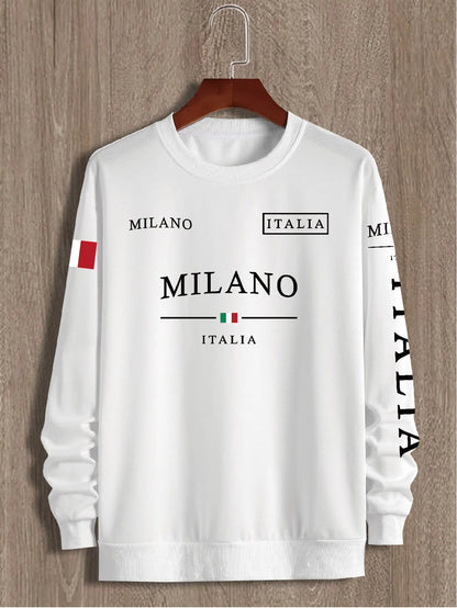 Men's 100% pure cotton summer loose comfortable casual  PARIS print large round neck long sleeve T-shirt top    Home Decor Supply | Online Retail | ShoreShopper.com