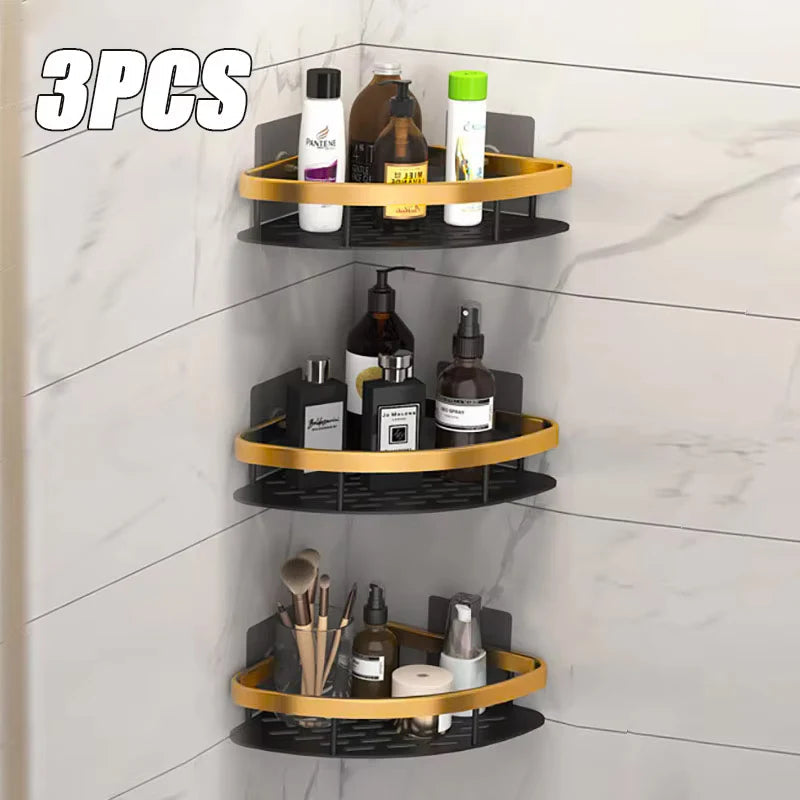 Bathroom Shelves Wall Mounted Non perforated Bathroom Shelf Shower  Storage Shelf  Kitchen Organizer  Bathroom Corner Shelf    Home Decor Supply | Online Retail | ShoreShopper.com