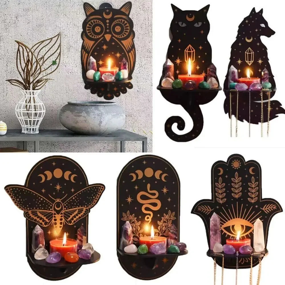 Wall Shelf Stone Wall Shelf Hand Wooden Display Stand Hanging Candle Holder Wall Decor Shelves  home decoration shelf decor    Home Decor Supply | Online Retail | ShoreShopper.com