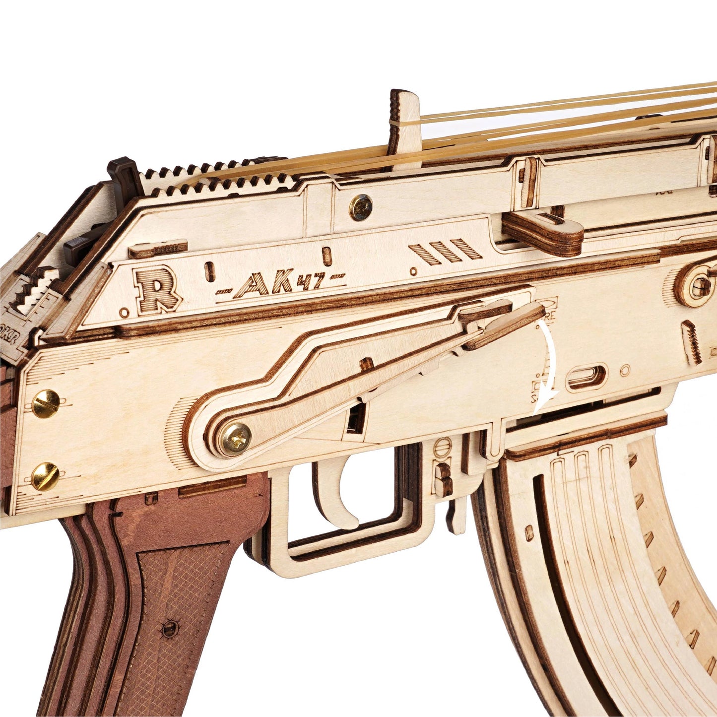 Robotime Rokr Automatic Rifle AK47 3D Wooden Gun Funny DIY Building Block Toys for Kids Adults Justice Guard Wooden PuzzleLQ901    Home Decor Supply | Online Retail | ShoreShopper.com