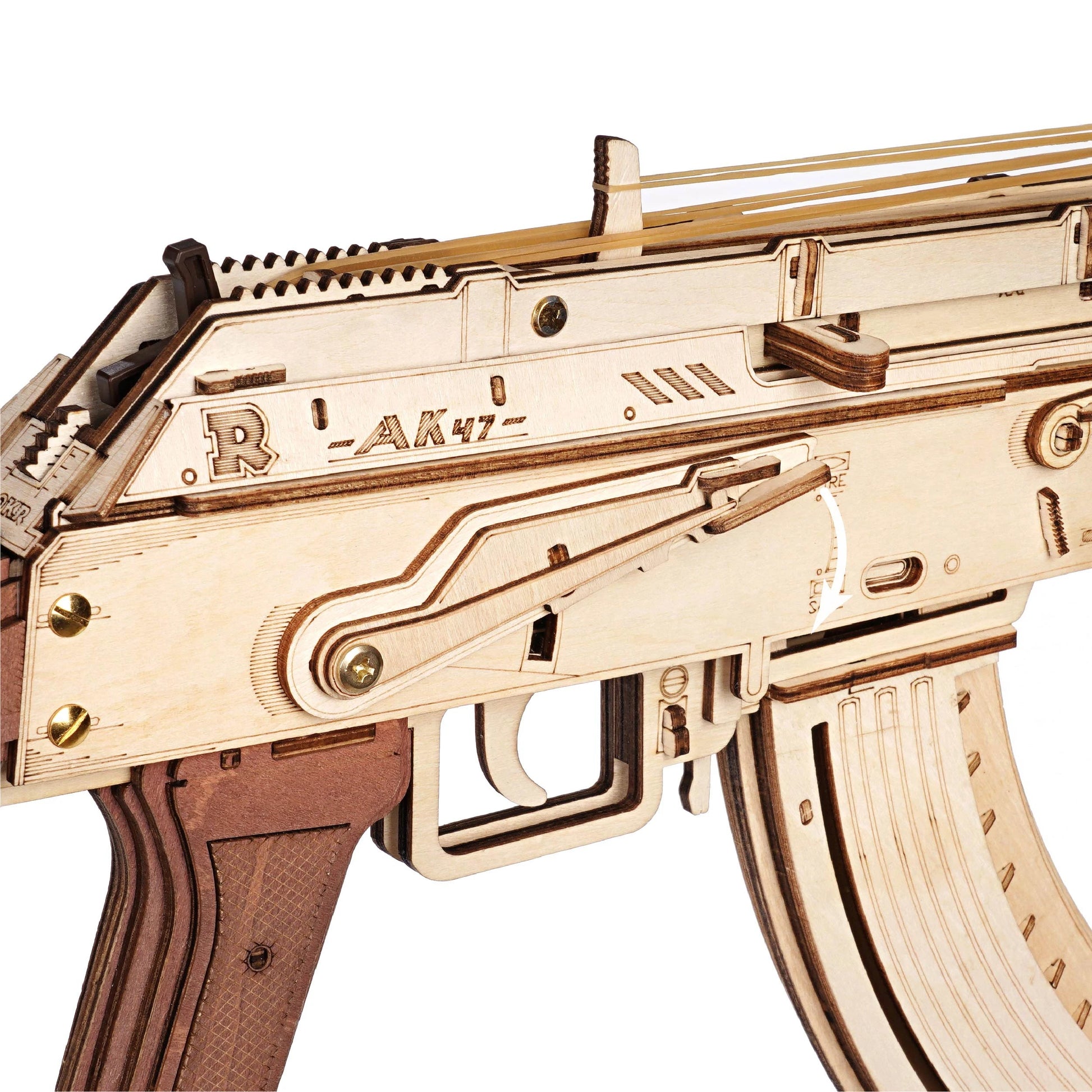 Robotime Rokr Automatic Rifle AK47 3D Wooden Gun Funny DIY Building Block Toys for Kids Adults Justice Guard Wooden PuzzleLQ901    Home Decor Supply | Online Retail | ShoreShopper.com