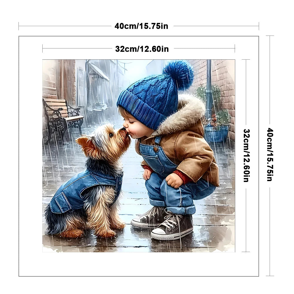 Full Embroidery Eco-cotton Thread 11CT Printed Boy Cross Stitch Kit Art 40x40cm    Home Decor Supply | Online Retail | ShoreShopper.com