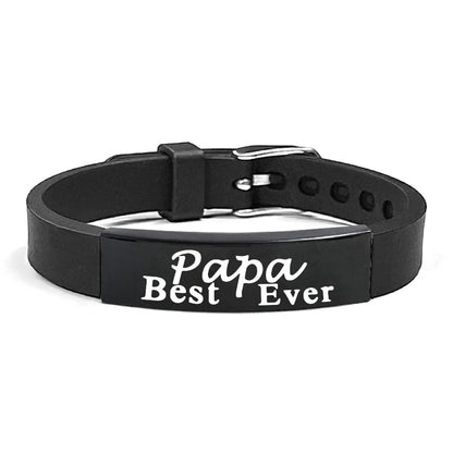 Father's Day Gifts Inspirational Quote Bracelets Wristband Stainless Steel Family Bracelets Adjustable Bracelet for Father    Your Coastal Marketplace | Shoreshopper.com