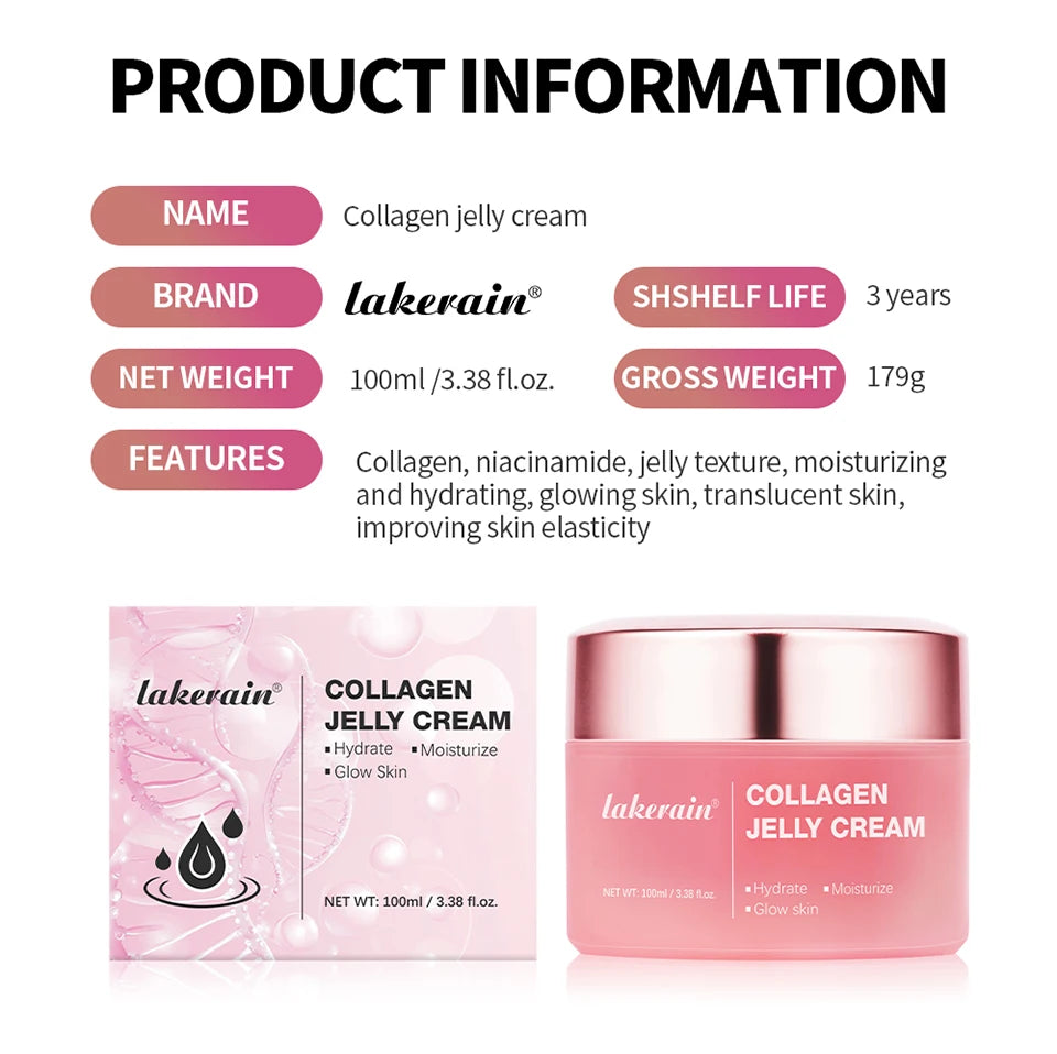 Anti Aging Collagen Face Cream 100ml Niacinamide Moisturizer Hydrating Gel For Tightening Soothing Firmness Skincare - ShoreCo.Shop