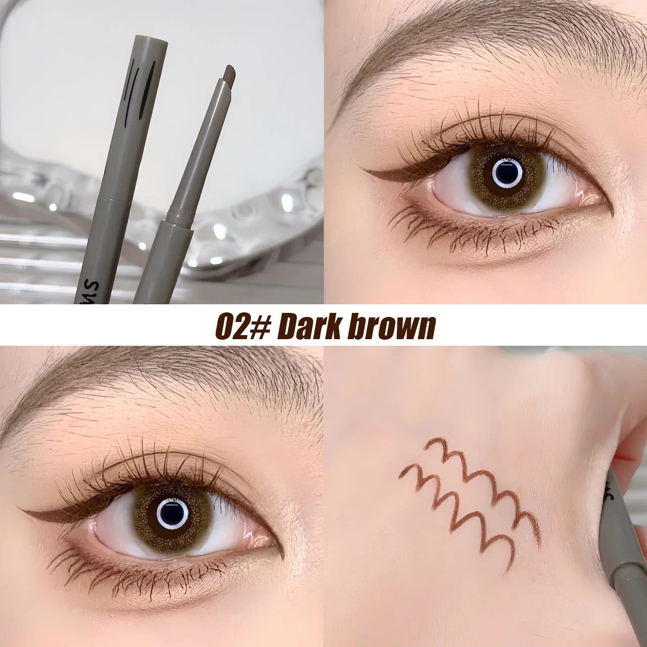 Silky Long-lasting Eye Liner Pencil  Eyeliner Pen Natural Matte Wine Red Eyeliner Easy To Color Waterproof Eye Make Up Cosmetics - ShoreCo.Shop