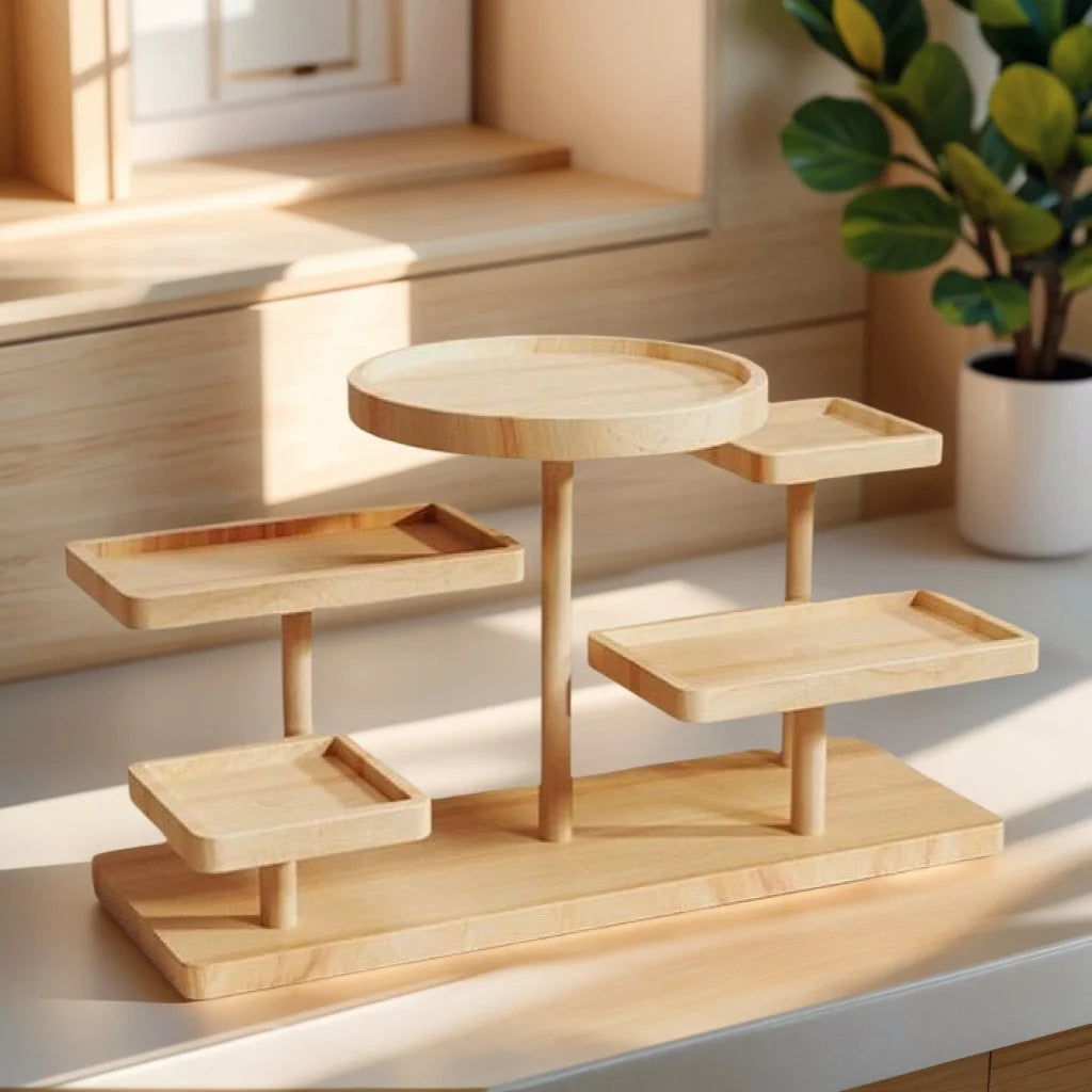 Wooden Standing Shelves Stacked Display Shelves Jewellery Eyeglasses File Organiser For Jewellery Succulents Home Decoration    Home Decor Supply | Online Retail | ShoreShopper.com