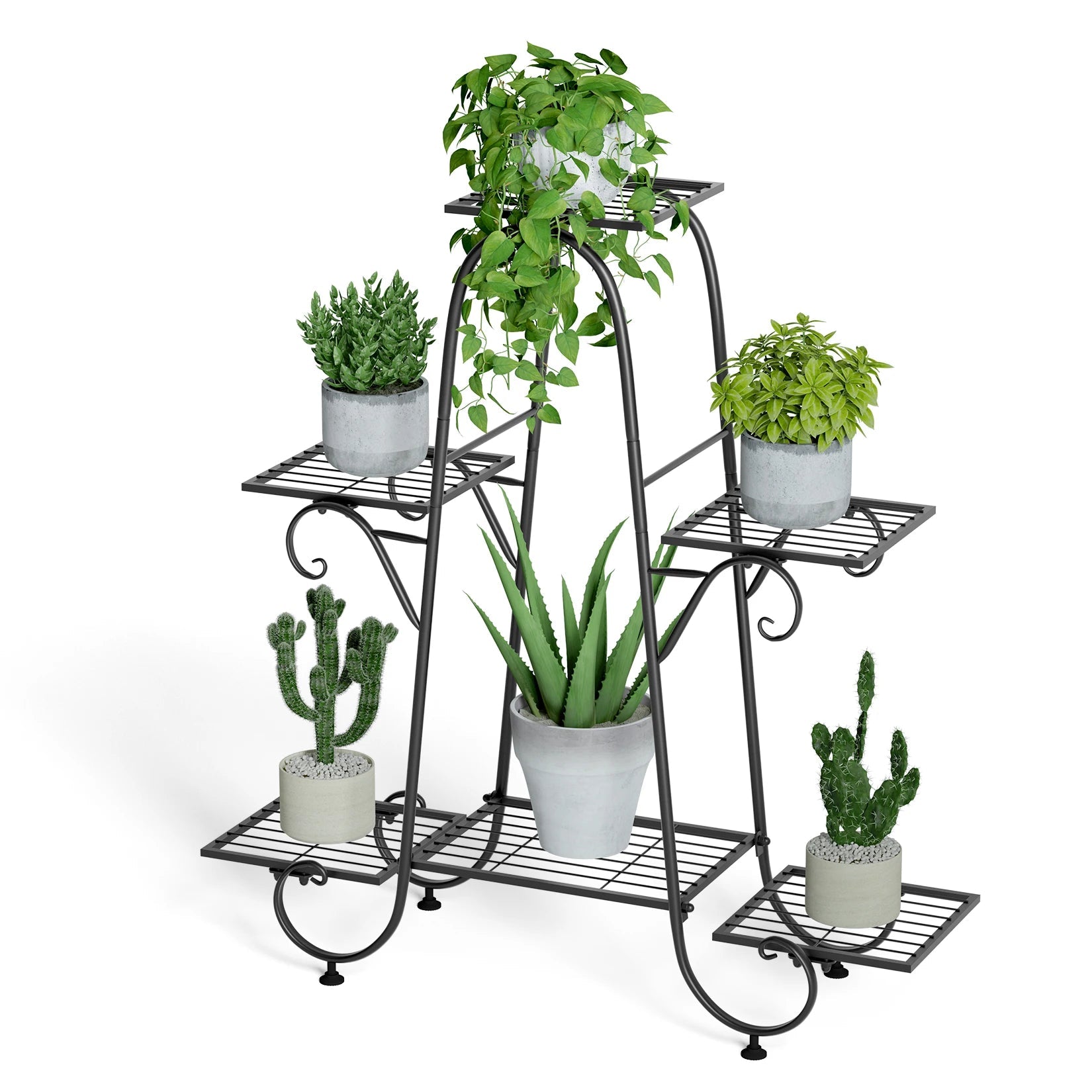 6 Tiers Metal Plant Stand Indoor Outdoor Flower Display Rack Holder    Home Decor Supply | Online Retail | ShoreShopper.com