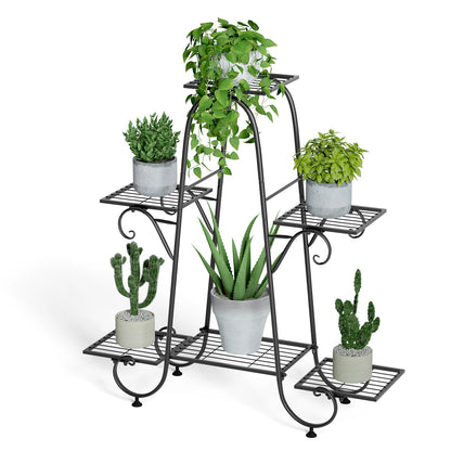 6 Tiers Metal Plant Stand Indoor Outdoor Flower Display Rack Holder    Home Decor Supply | Online Retail | ShoreShopper.com
