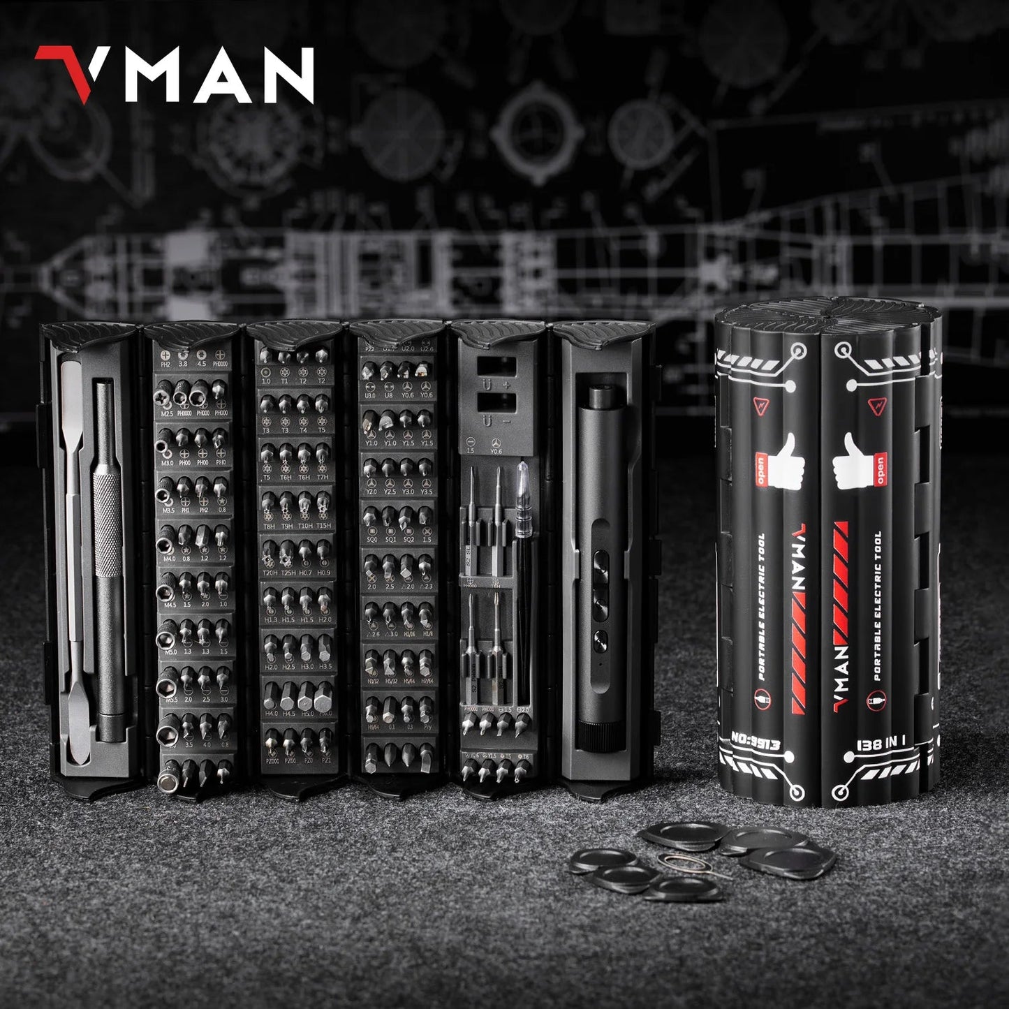 138 In 1 Electric Professional Screwdriver Set Cordless Multifunctional iPhone & Glasses Repair Tool Magnetic Bit Household Kit    Home Decor Supply | Online Retail | ShoreShopper.com