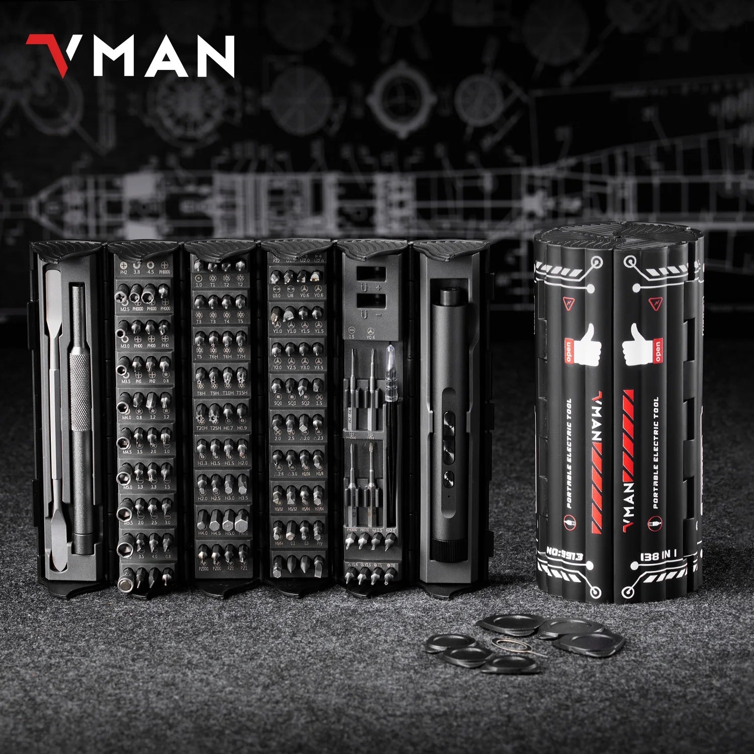 138 In 1 Electric Professional Screwdriver Set Cordless Multifunctional iPhone & Glasses Repair Tool Magnetic Bit Household Kit    Home Decor Supply | Online Retail | ShoreShopper.com