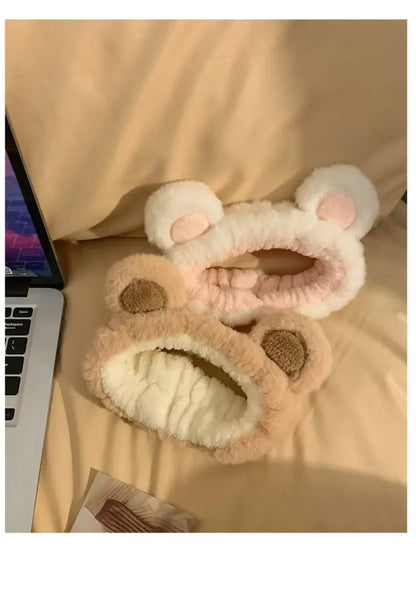 Headwear Plush Face Wash Headband Cute Plush Little Bear Ears Face Washing Headband Headwear Shampoo Headband    Your Coastal Marketplace | Shoreshopper.com