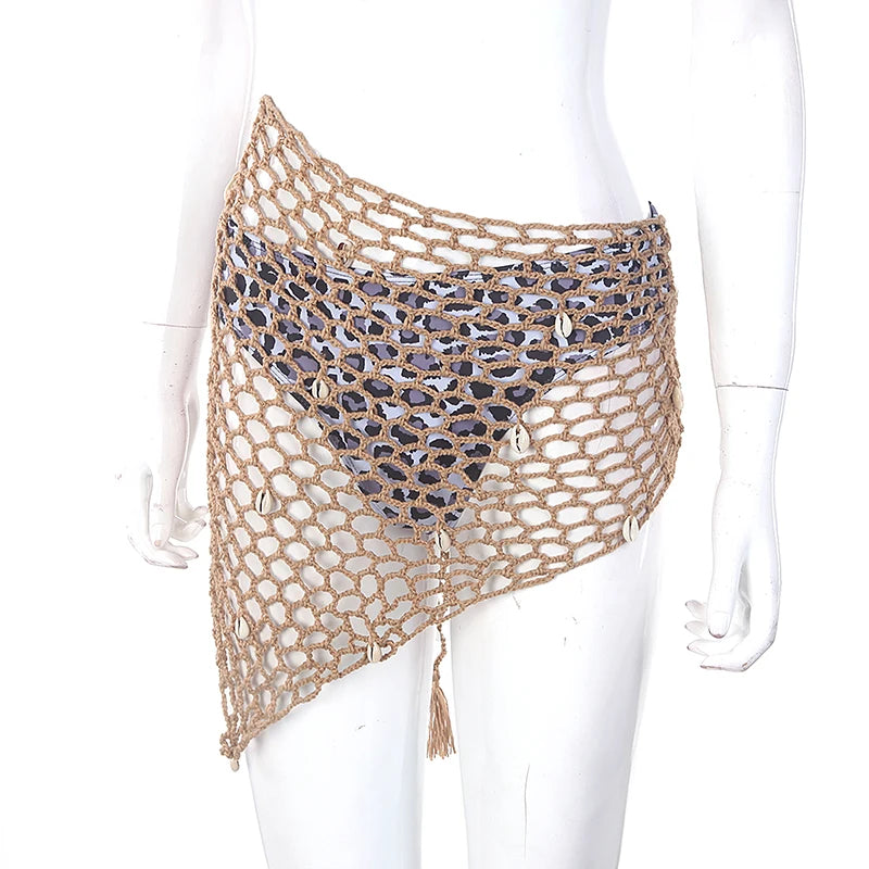 Women Beach Weave Hand Crochet Wrap Shawls Sexy Bikini Cover Up Sunscreen Nets Skirt Mesh Tunic Pareo Beachwear hot    Your Coastal Marketplace | Shoreshopper.com