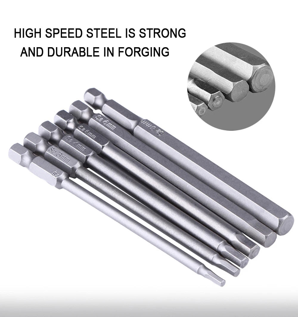8pcs 100mm Hex Head Allen Wrench Drill Bits Set SAE Metric Allen Electric Hexagonal Bit Screwdriver Socket Bit Power Tool Parts    Home Decor Supply | Online Retail | ShoreShopper.com