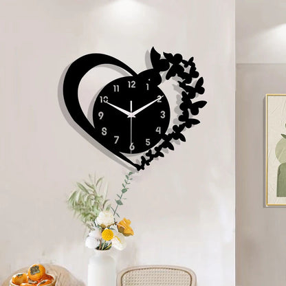Heart shaped frameless design acrylic silent clock living room bedroom home decoration Mother's Day New Year Easter gift    Home Decor Supply | Online Retail | ShoreShopper.com