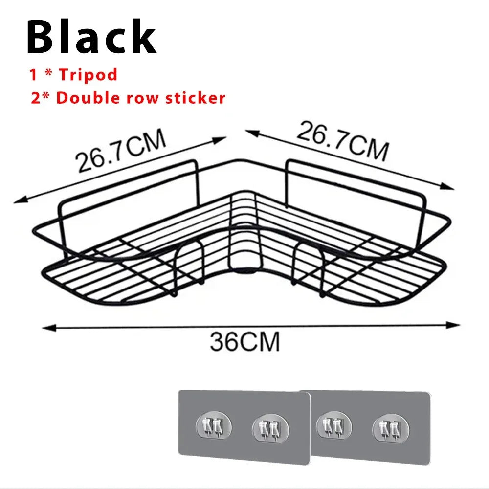 Toilet Storage Rack Bathroom Shelf No-Drill Corner Shelf Shower Wall Mounted Shelf Bracket Bathroom Accessory Organizer Shampoo    Home Decor Supply | Online Retail | ShoreShopper.com