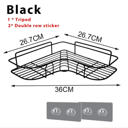 Toilet Storage Rack Bathroom Shelf No-Drill Corner Shelf Shower Wall Mounted Shelf Bracket Bathroom Accessory Organizer Shampoo    Home Decor Supply | Online Retail | ShoreShopper.com