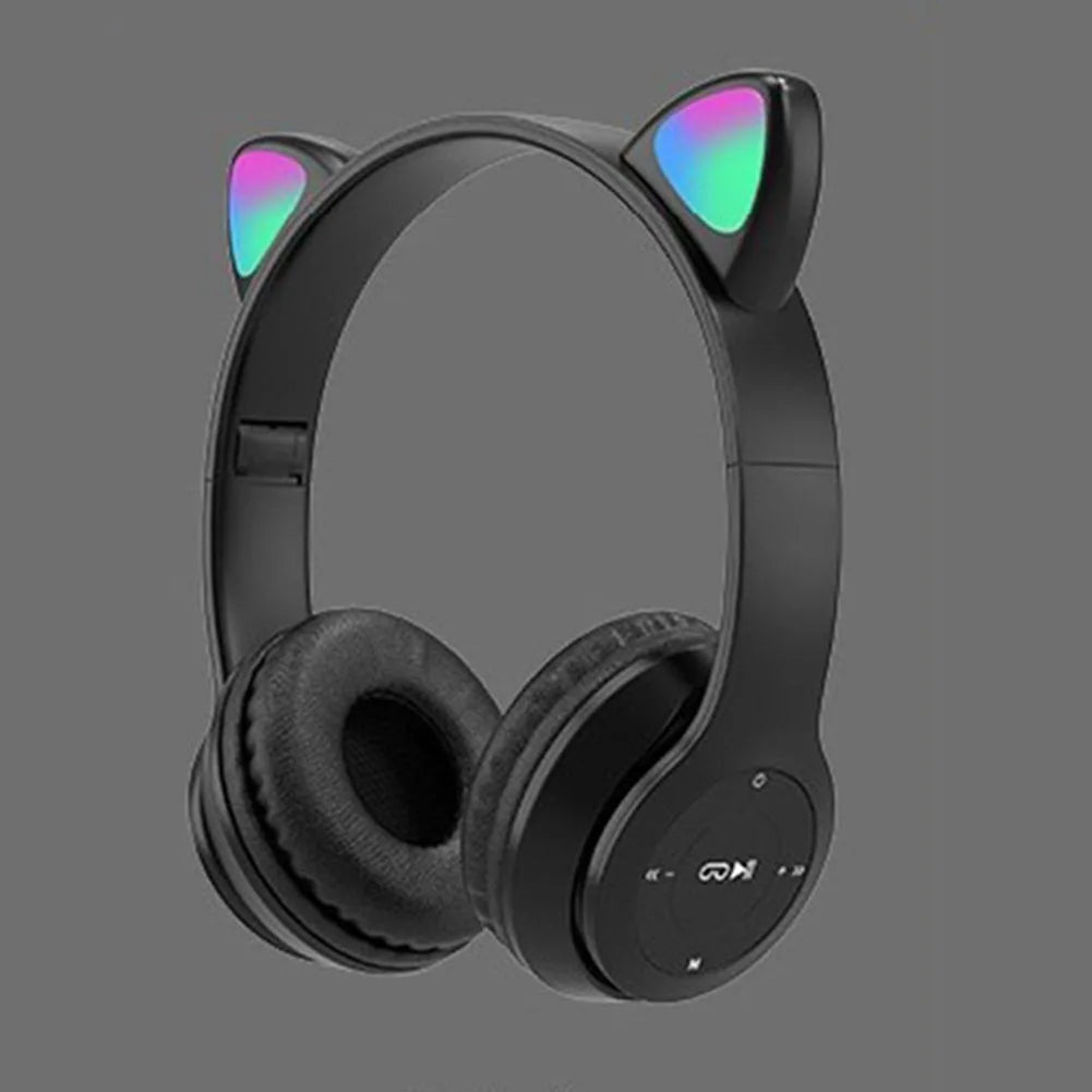 Wireless Headphones Cat Ear Gaming Headset Glow Light Bluetooth-Compatible Helmets Cute Over-Ear Headsets for Kids and Adult    Home Decor Supply | Online Retail | ShoreShopper.com