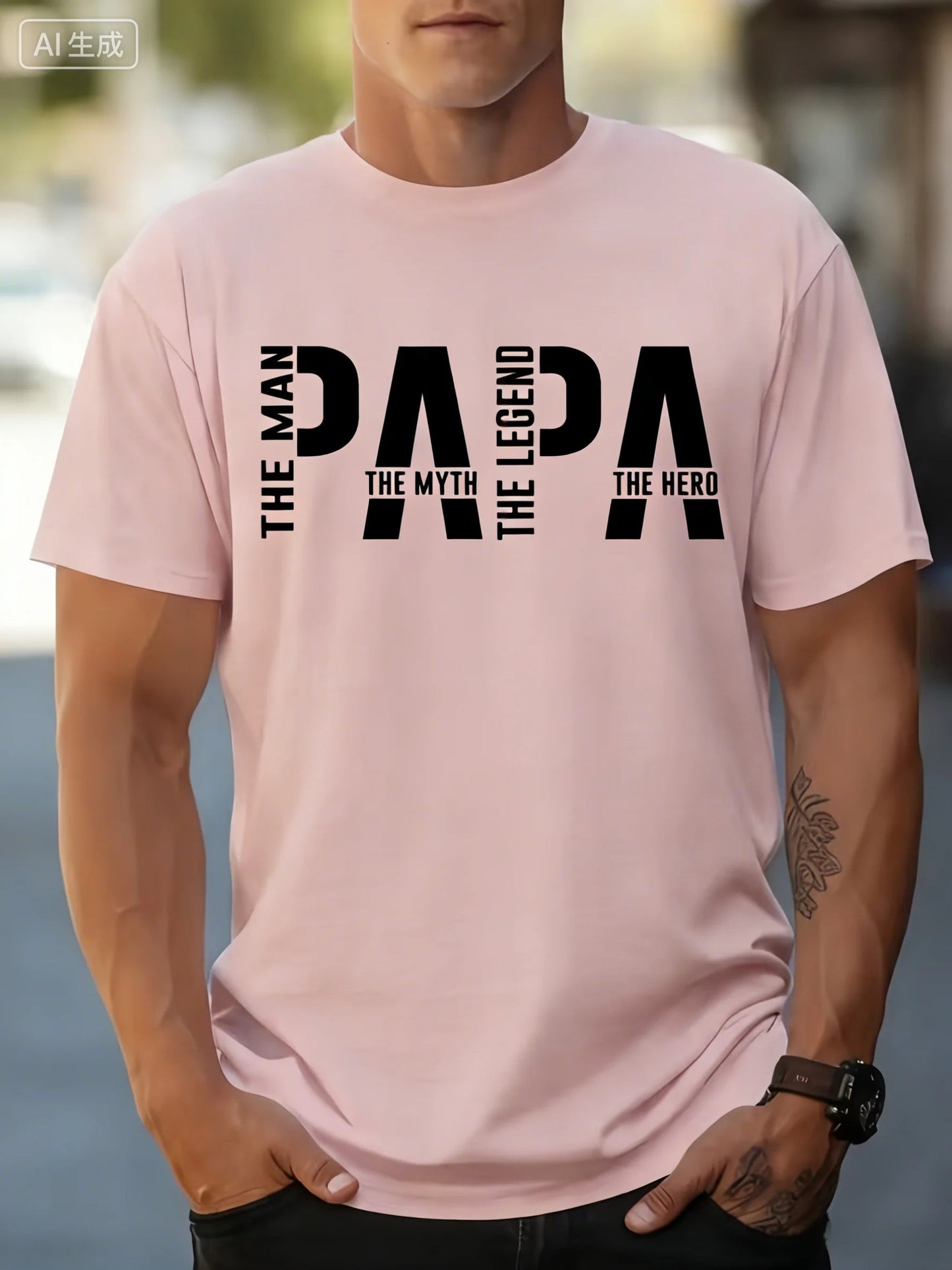 Summer Men's Father's Day Exclusive Fashion Short-sleeved Shirt with The "Dad" Theme Slogan 100% Cotton Comfortable and Casual    Your Coastal Marketplace | Shoreshopper.com
