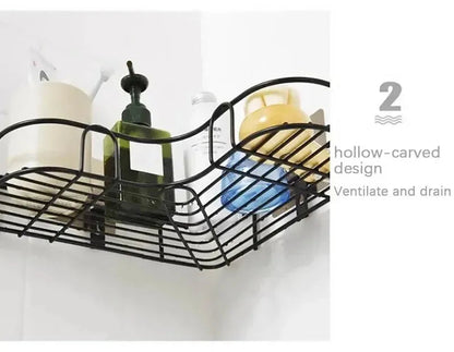 Toilet Storage Rack Bathroom Shelf No-Drill Corner Shelf Shower Wall Mounted Shelf Bracket Bathroom Accessory Organizer Shampoo    Home Decor Supply | Online Retail | ShoreShopper.com