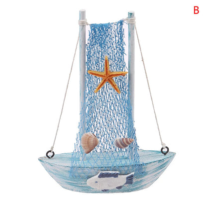 1pcs 15cm Wood Mini Sailboat Model Mediterranean Style Home Decor Marine Nautical Sailing Boat Ship Gift Craft Desktop Ornaments    Your Coastal Marketplace | Shoreshopper.com