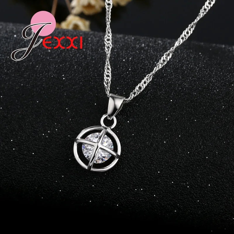 New Fashion Jewelry Set Chain Pendant Necklace & Earrings Genuine 925 Sterling Silver Jewelry Set Hot Sales    Home Decor Supply | Online Retail | ShoreShopper.com