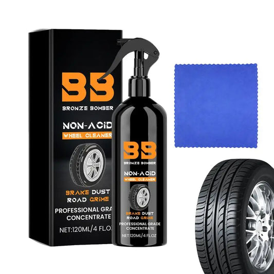 Tire Cleaner and Shine 120ml Mild Tire Protectant for Car Long-Lasting Tire Maintenance Supplies with Cloth for Car Vehicle - ShoreCo.Shop