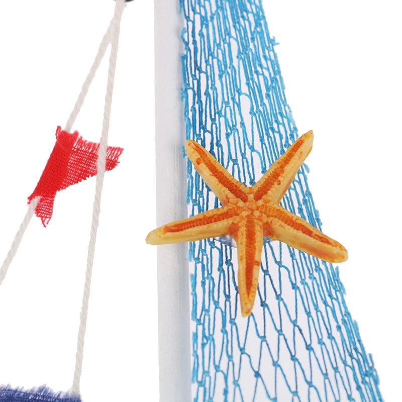 1pcs 15cm Wood Mini Sailboat Model Mediterranean Style Home Decor Marine Nautical Sailing Boat Ship Gift Craft Desktop Ornaments    Your Coastal Marketplace | Shoreshopper.com