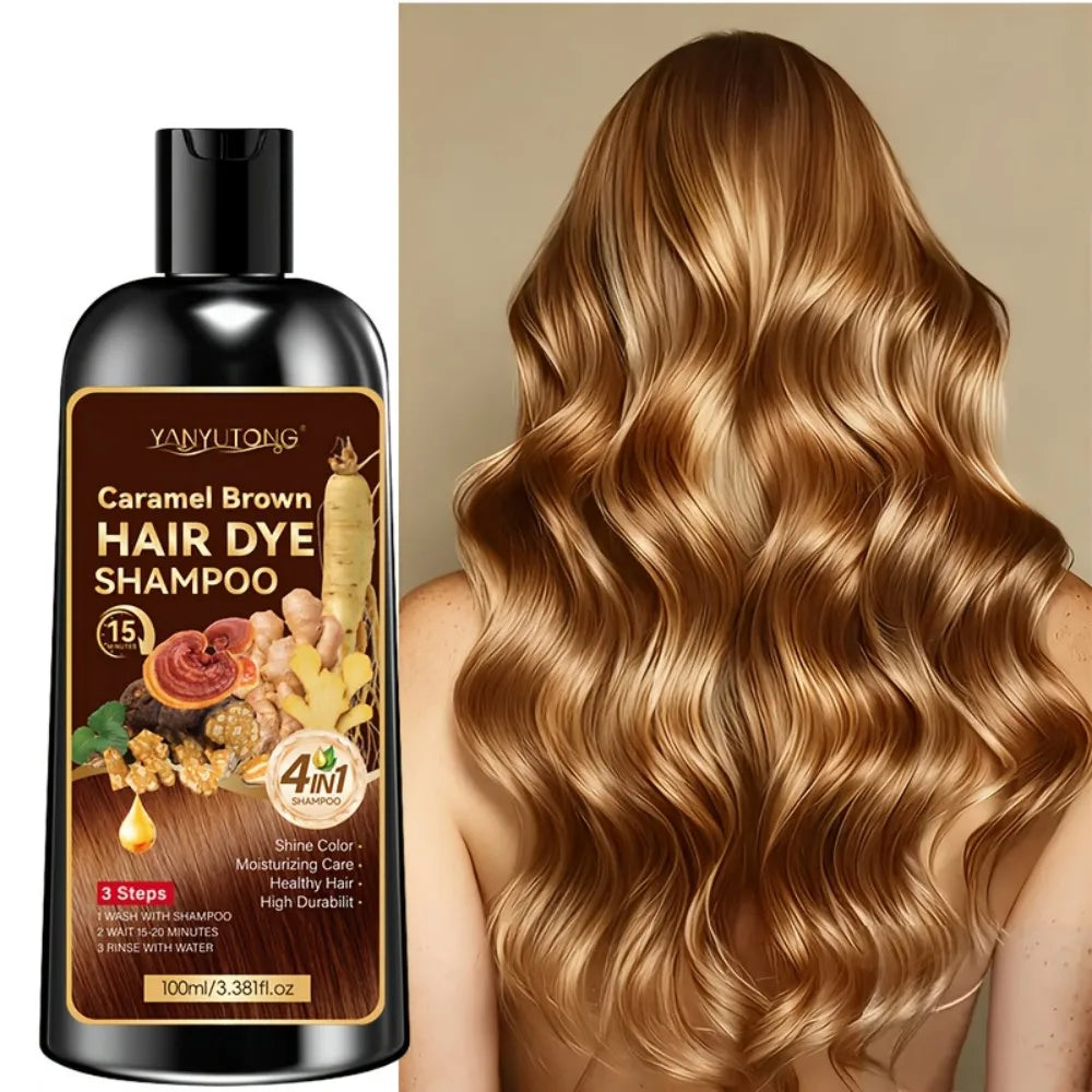 Unisex adult 4-in-1 hair dye shampoo, hair dye shampoo foam, plant-based hair dye, easy to shampoo, cover gray hair - ShoreCo.Shop