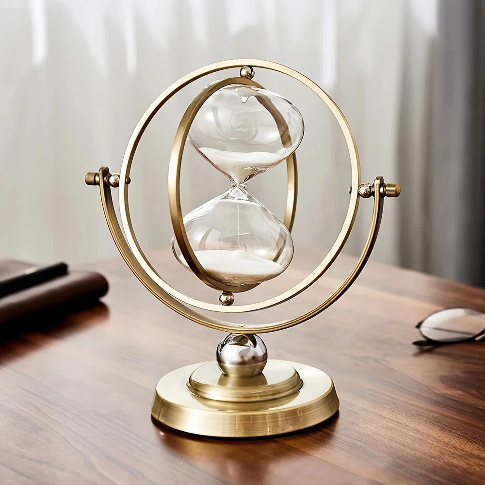 [Luxury Hourglass Timer] 30 Minutes Luxury Modern Geometric Hourglass Timer Ornament | Office Desk Decoration Display    Home Decor Supply | Online Retail | ShoreShopper.com