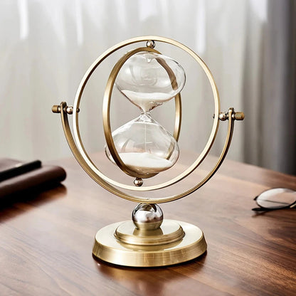 [Luxury Hourglass Timer] 30 Minutes Luxury Modern Geometric Hourglass Timer Ornament | Office Desk Decoration Display    Home Decor Supply | Online Retail | ShoreShopper.com