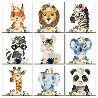GATYZTORY Paint By Number For Kids Painting Animal And Flower 20x20cm Decorative Paintings Kill Time Easy Hand Painting    Home Decor Supply | Online Retail | ShoreShopper.com