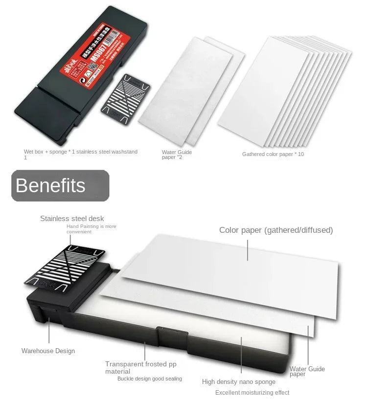 Water-based Paint Set Hand-painting Wet Palette Coloring Tool Pigment Toning Moisturizing Box for  Tools Hobby DIY    Home Decor Supply | Online Retail | ShoreShopper.com