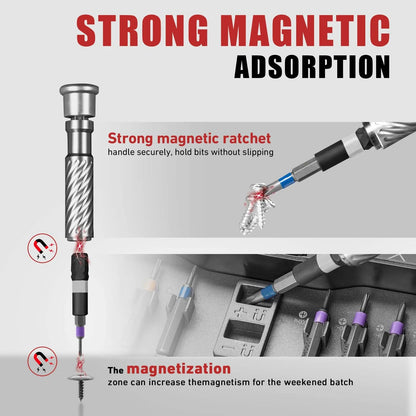 VMAN 66in1 Multifunction Ratchet Screwdriver Set Multi Magnetic Bits Mini Repair Tool Kit Household Tool For PC & Desk Etc.    Home Decor Supply | Online Retail | ShoreShopper.com