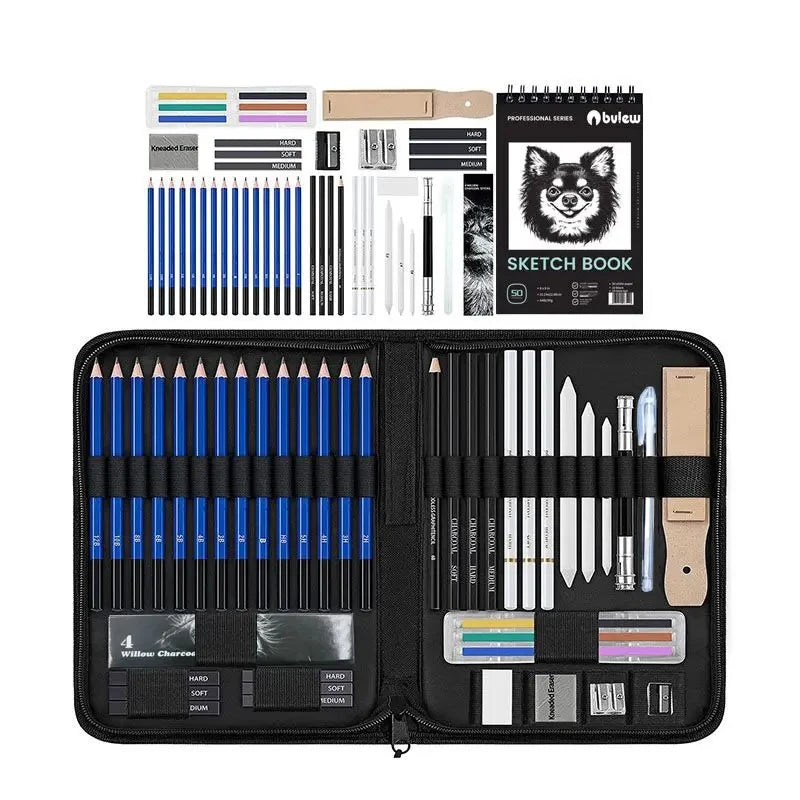 Bview Art Pro Art Kit 49pcs - Sketching Supplies Set with Graphite/Charcoal Pencils, Sketch Pad & Tools for Artists Adults    Home Decor Supply | Online Retail | ShoreShopper.com