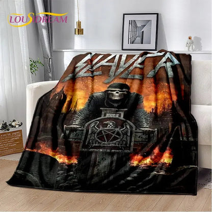 Slayer Heavy Metal Band Soft Plush Blanket,Flannel Blanket Throw Blanket for Living Room Bedroom Bed Sofa Picnic Cover Warm Kids    Your Coastal Marketplace | Shoreshopper.com