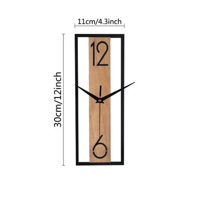 Rectangular wood grain wall clock for quiet decoration in homes and offices used in living rooms bedrooms and dining rooms    Home Decor Supply | Online Retail | ShoreShopper.com