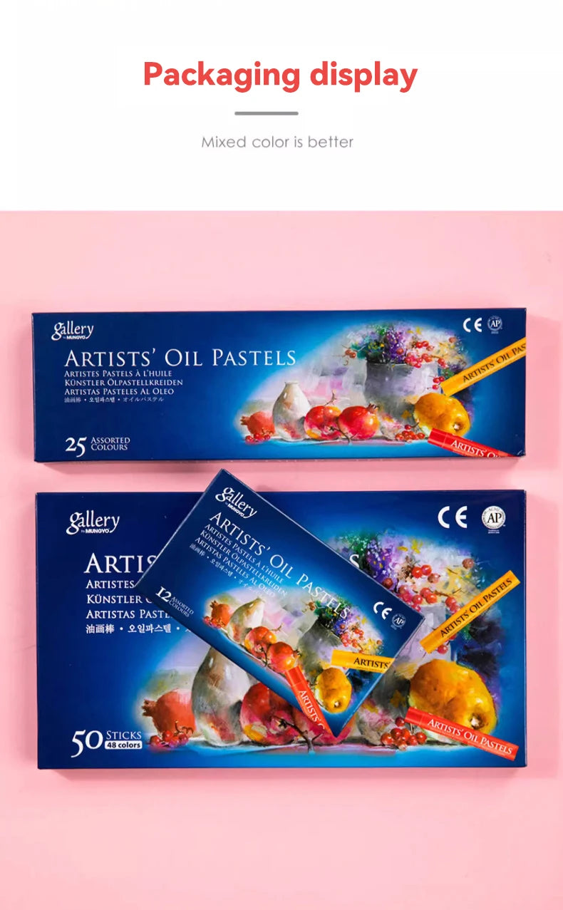 Artists' Soft Oil Pastels, Professional Set of 12/25/48 Assorted Color, Water-Soluble Non-toxic Drawing Supplies    Home Decor Supply | Online Retail | ShoreShopper.com