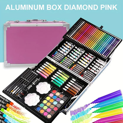 Art Supplies, 145 Pack Painting Drawing Art Kit , Deluxe Double Layers Art Set Crafts, Colored Pencils, Oil Pastels, Watercolor    Home Decor Supply | Online Retail | ShoreShopper.com