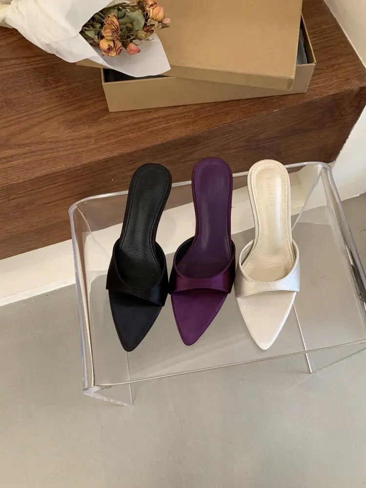 Women's Slippers Fashion 2026 Summer Elegant High Heels Outdoor Banquet Wedge Heel Pointed Toe Girls Women's Shoes 2018    Your Coastal Marketplace | Shoreshopper.com