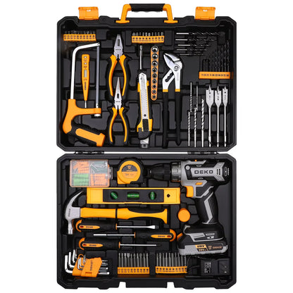 20V DEKO  cordless drill kit with battery,  manual repair, men's drill,basic toolbox, suitable for household tools - ShoreCo.Shop