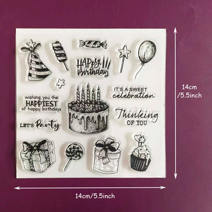 Father's Day & Birthday Clear Stamps Set Sentiment & Party Element Stamps for Card Making, Scrapbooking Wedding & Celebration DI    Your Coastal Marketplace | Shoreshopper.com