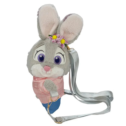 New Zootopia Doll Crossbody Bag Cartoon Judy Hopps Shoulder Bag Holiday Gift Large Capacity Portable Storage Commuter Bag - ShoreCo.Shop