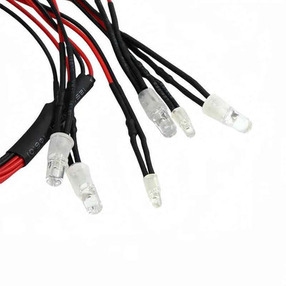 RC model car lights, 2 lights, 4 lights, 6 lights, 8 lights, red and white lights, 3/5mm LED cup, RC spotlights, white light