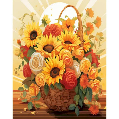 GATYZTORY Paint By Number yellow Flower Landscape Oil Painting On Canvas Floral Handmade Modern Diy Unique Gift    Home Decor Supply | Online Retail | ShoreShopper.com