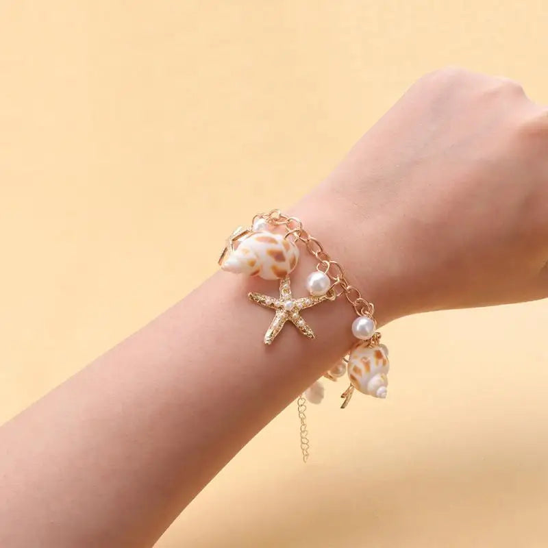 1Pc Boho Beach Shells Waist Chain Women's Starfish Pearl Tassel Pendant Belt Vacation Style Versatile Match Gift Accessories    Your Coastal Marketplace | Shoreshopper.com