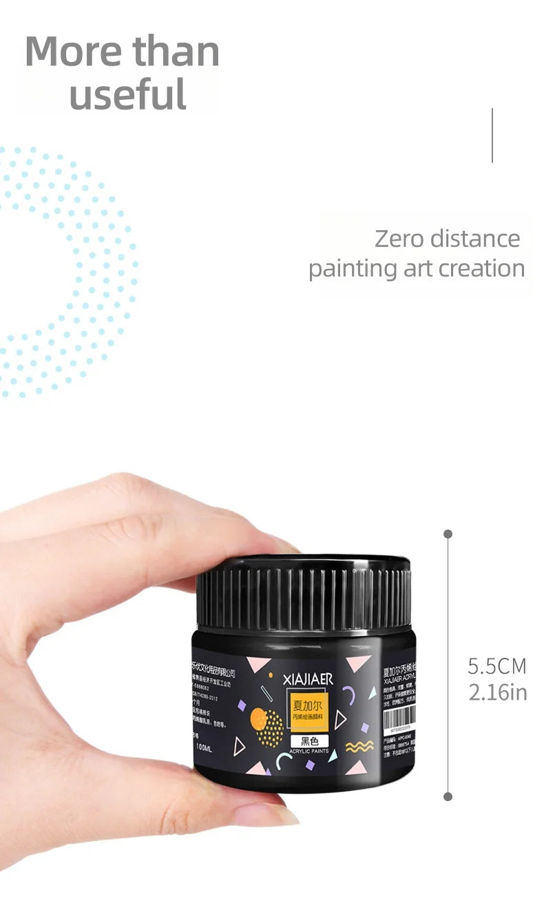 Acrylic paint 100ml hand-painted wall painting Graffiti Stone T-shirt tinned paint Studio multi-color acrylic paint    Home Decor Supply | Online Retail | ShoreShopper.com