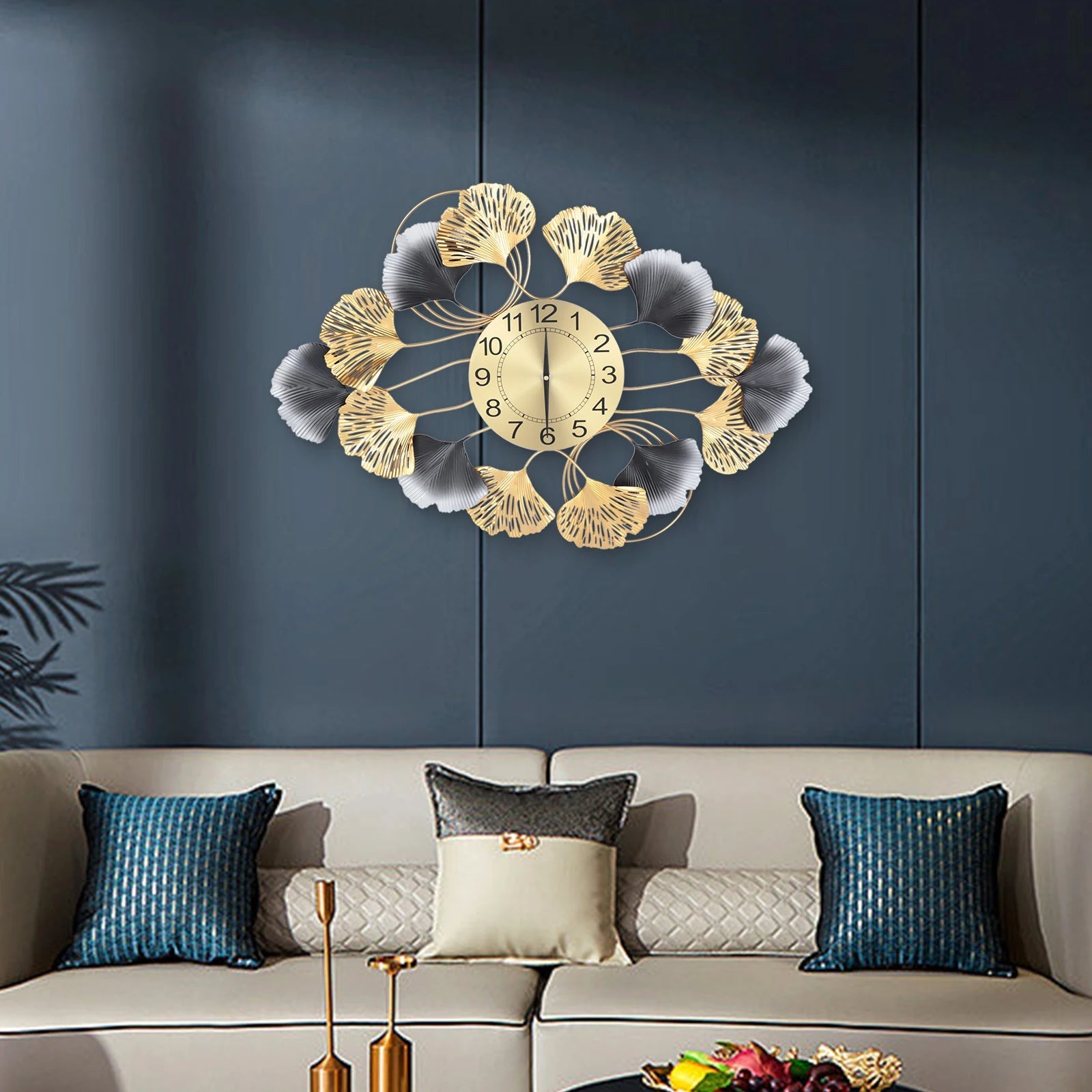 Background Art Display Design Round Gold Clock 8"    Home Decor Supply | Online Retail | ShoreShopper.com