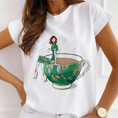 Paris Tower Print Short Sleeve Casual Women's Round Collar T-shirt Graphic T Shirts  Shirts for Women Clothes Oversized T Shirt    Home Decor Supply | Online Retail | ShoreShopper.com
